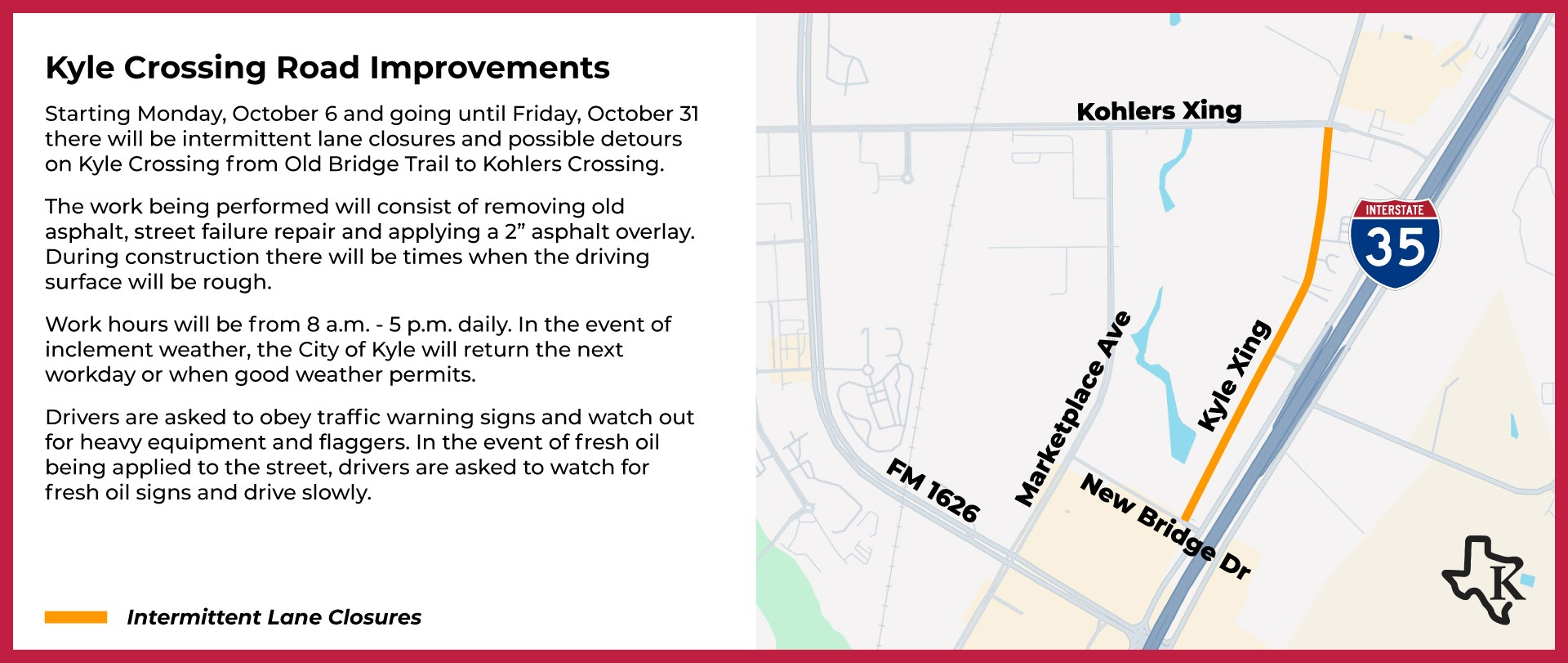 Kyle Crossing Improvements