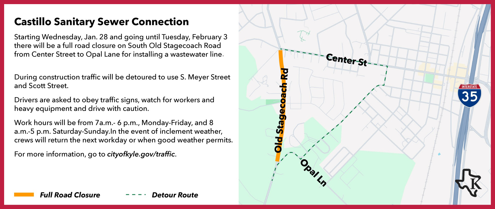 Castillo Sanitary Sewer Connection