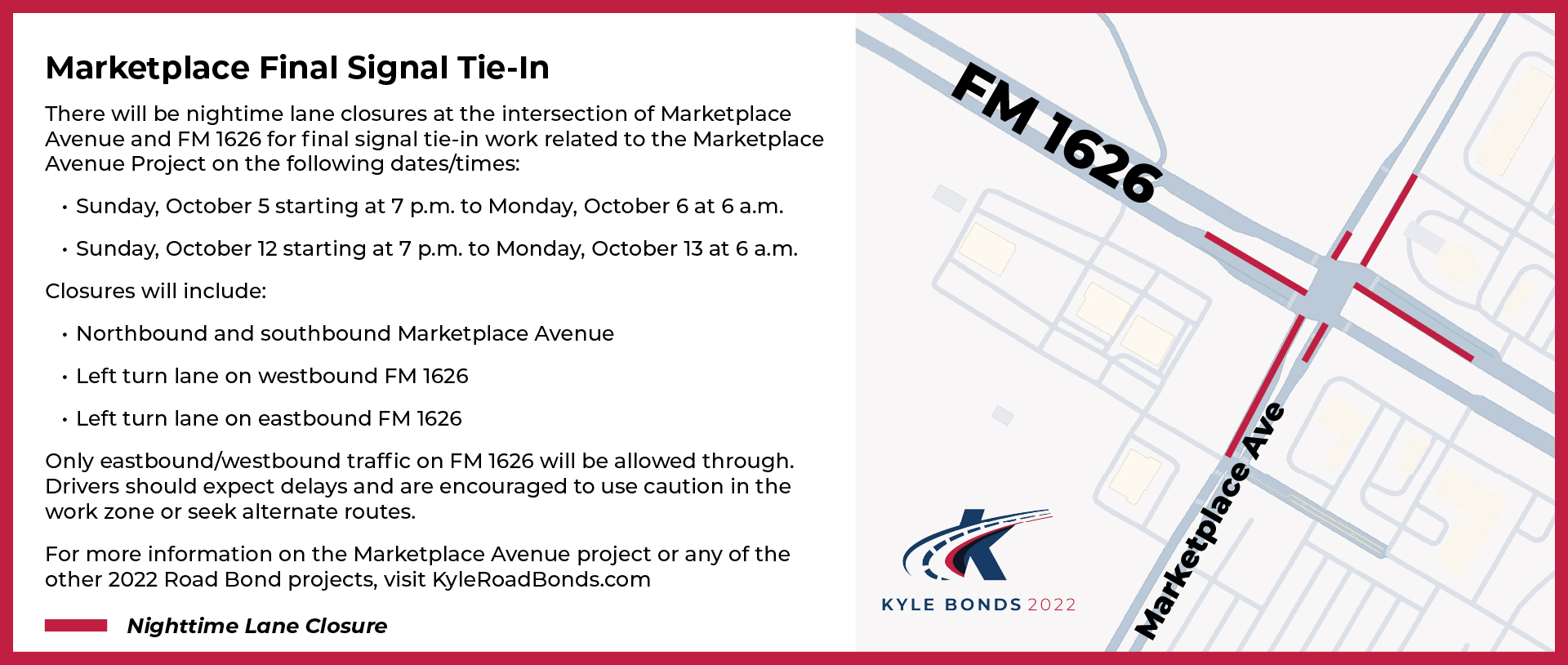 Marketplace Final Signal Tie In Road Closure
