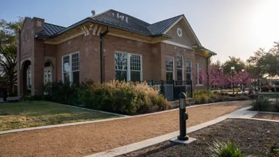 Photo of the Krug Activity Center in Mary Kyle Hartson Park in Kyle, TX.