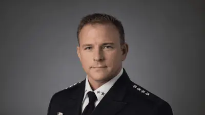 A headshot of Dr. Jeff Barnett Kyle Police Chief.